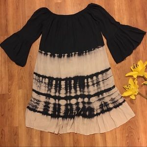 Sage Tie Dye Boho Style Dress Sz M